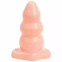 Doc Johnson - Built In America Triple Ripple Butt Plug White Large