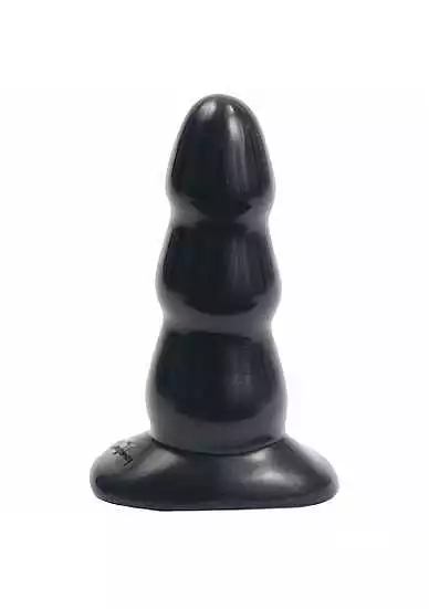 Doc Johnson - Built In America Triple Ripple Butt Plug Black Medium 1 Doc Johnson - Built In America Triple Ripple Butt Plug Black Medium