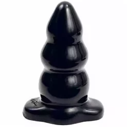 Doc Johnson - Built In America Triple Ripple Butt Plug Black Large