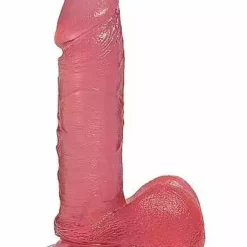 Doc Johnson, Crystal Jellies 7 Inch Realistic Cock With Balls – Pink