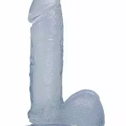 Doc Johnson, Crystal Jellies 7 Inch Realistic Cock With Balls – Clear