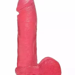 Doc Johnson, Crystal Jellies Crystal Jellies – Realistic Cock With Balls – 8 Inch – Pink