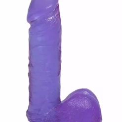 Doc Johnson, Crystal Jellies 7 Inch Realistic Cock With Balls – Purple