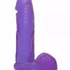Doc Johnson, Crystal Jellies Crystal Jellies – Realistic Cock With Balls – 8 Inch – Purple