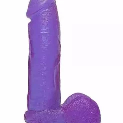 Doc Johnson, Crystal Jellies Crystal Jellies – Realistic Cock With Balls – 8 Inch – Purple