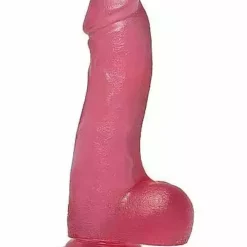 Doc Johnson, Crystal Jellies 7.5 Inch Master Cock With Balls – Pink