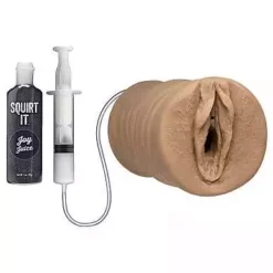 Doc Johnson Squirt It – Squirting Pussy With 1 Fl. Oz. Joy Juice – Brown