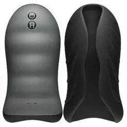 Doc Johnson - Optimale OptiMALE – Silicone Warming Stroker – Vibrating – Black