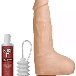 Doc Johnson Squirting Realistic Cock – 1 Oz. Nut Butter – White