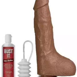 Doc Johnson - Realistic Cocks Squirting Realistic Cock – 1 Oz. Nut Butter – Brown