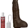 Doc Johnson Squirting Realistic Cock – 1 Oz. Nut Butter – Black