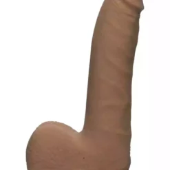 Doc Johnson, The D The D – Realistic 7 Inch Slim W/Balls – Ultraskyn – Caramel