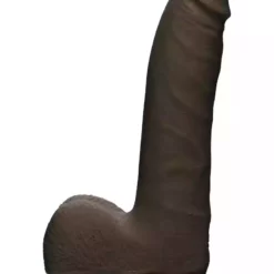 Doc Johnson, The D The D – Realistic 7 Inch Slim W/Balls – Chocolate