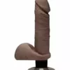 Doc Johnson, The D The D – Perfect D With Balls Vibrating – 7 Inch – Chocolate