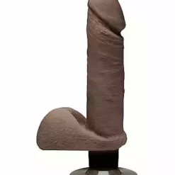 Doc Johnson, The D The D – Perfect D With Balls Vibrating – 7 Inch – Chocolate
