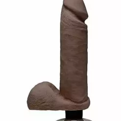 Doc Johnson, The D The D – Perfect D With Balls Vibrating – 8 Inch – Chocolate