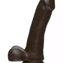 Doc Johnson, The D The D – Slim D – 6 Inch With Balls Firmskyn – Chocolate