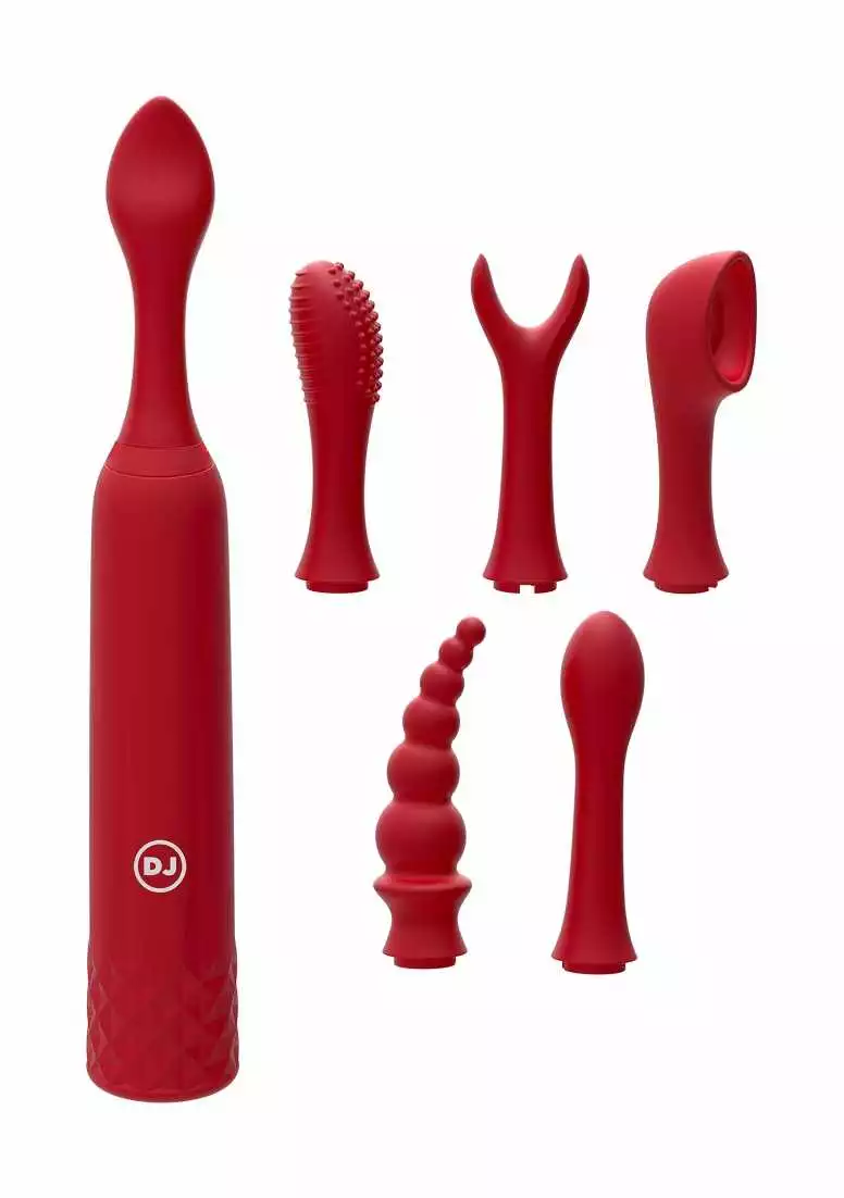 Doc Johnson - IVibe Select IQuiver – 7 Piece Set – Red Velvet 1 Doc Johnson - IVibe Select IQuiver – 7 Piece Set – Red Velvet